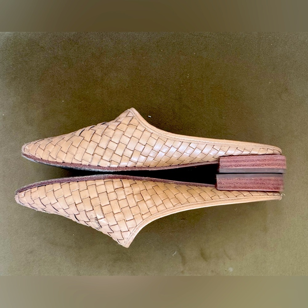 Everlane Woven Leather Flat Mule - Nude